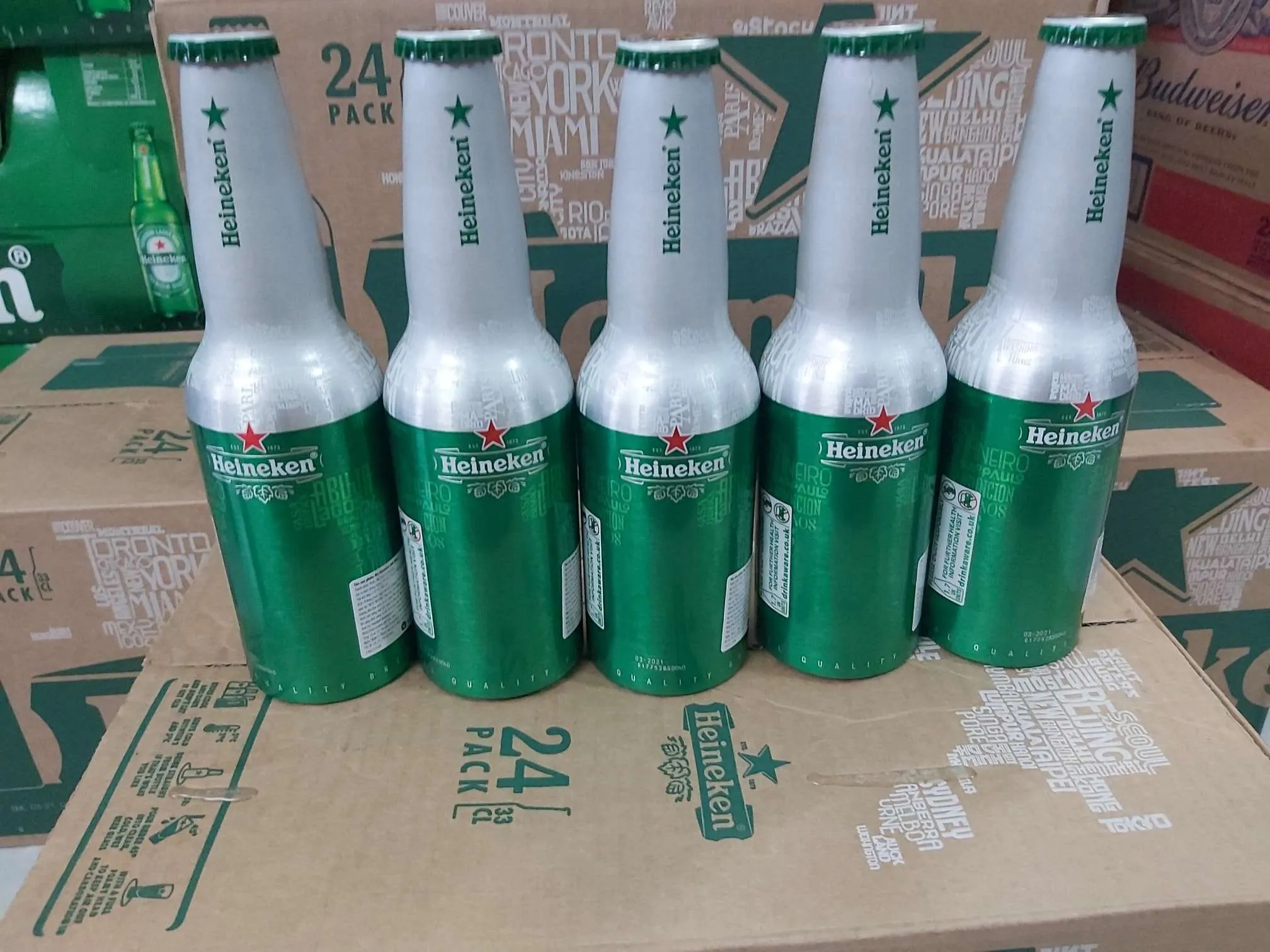 Heineken Beer Aluminum Bottles