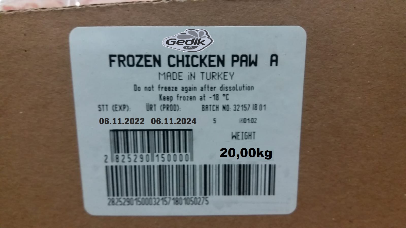 Halal Frozen Chicken Paws